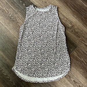 Animal Print Tank Top Loose Fit with Pocket